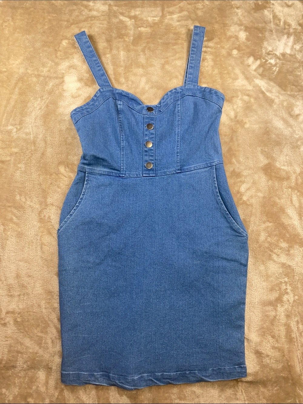 NWT Rue21 Blue Denim Midi Dress